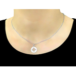 Collier NASSIA acier inoxydable argent médaille étoile Rose des Vents boheme