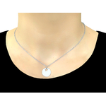 Collier NOUJEÏMA acier inoxydable argent breloque médaille étoile-minimaliste