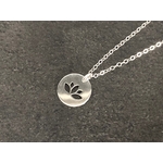 Collier ALDJIA argent breloque fleur de lotus