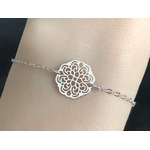 Bracelet AÏCHA argent fleur-bohème