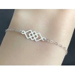 Bracelet CHERINE argent graphique losanges-minimaliste