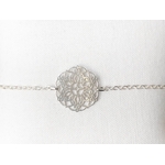 Bracelet MARWA argent pendentif rosace fleur