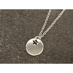 Collier NOUJEÏMA acier inoxydable argent pendentif médaille étoile