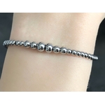 Bracelet RADWA acier inoxydable argent et perles