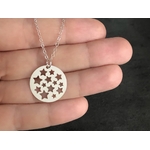 Collier FALAK argent massif 925 pendentif médaille étoilé