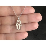 Collier KHAMSA argent pendentif Main de Fatma Fatima Hamsa