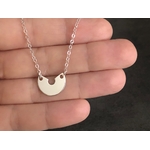 Collier SOUAD argent massif 925 pendentif cercle lune