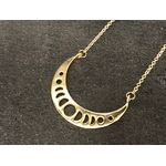 Collier NOOR doré or pendentif croissant de lune