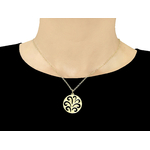 Collier YASMINE doré or médaille fleur-minimaliste