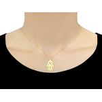 Collier KHOMSA or gold filled 14K pendentif Main de Fatma Khamsa Hamsa ethnique-minimaliste