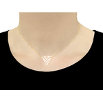 Collier MAÏSSA or gold filled 14K pendentif graphique triangle-ras du cou-minimaliste