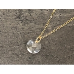 Collier CHAMOUR or gold filled pierre naturelle quartz translucide