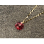 Collier ZAHRA or gold filled pierre naturelle quartz rouge