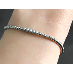 Bracelet CHAKIMA acier inoxydable argent et perles