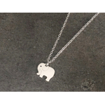 Collier HIMA acier inoxydable argent breloque animal éléphant-collier fillette