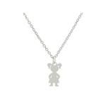 Collier TAFHA acier inoxydable argent pendentif breloque fillette-collier enfant - MARJANE et Cie