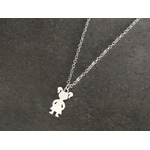 Collier TAFHA acier inoxydable argent breloque fille-collier enfant