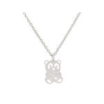 Collier DIBA acier inoxydable argent pendentif breloque panda-collier enfant - MARJANE et Cie