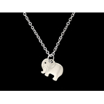 Collier HIMA acier inoxydable argent pendentif éléphant-collier fille