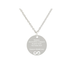 Collier CHANA1 femme acier inoxydable argent pendentif médaille gravée personnalisée - MARJANE et Cie
