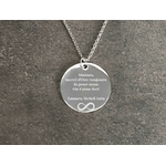 llier CHANA1 acier inoxydable argenté breloque médaille gravure
