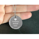 Collier CHANA2 femme acier inoxydable argenté gravé prénoms - MARJANE et Cie