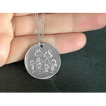 Collier CHANA3 acier inoxydable argent pendentif personnalisable cadeau femme - MARJANE et Cie