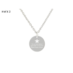 Collier ASMA4 acier inoxydable argent médaille personnalisable cadeau anniversaire - MARJANE et Cie