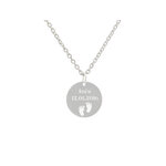 Collier ASMA5 femme acier inoxydable argent médaille gravée personnalisable tendance - MARJANE et Cie