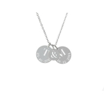 Collier ARZAN2 femme acier inoxydable argent médailles gravées personnalisées minimaliste - MARJANE et Cie