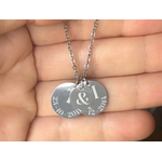 Collier ARZAN2 femme acier inoxydable argent médailles gravées cadeau fête des mères - MARJANE et Cie