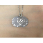 Collier ARZAN2 acier inoxydable argenté médailles gravées bijou initiales - MARJANE et Cie