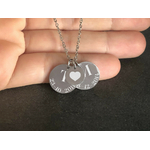Collier ARZAN2 acier inoxydable argenté pendentifs gravés personnalisables tendance - MARJANE et Cie