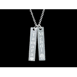 Collier HELIYA1 acier inoxydable argenté pendentif gravé personnalisable tendance - MARJANE et Cie
