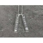 Collier HELIYA1 acier inoxydable argent médaille gravée cadeau fête des mères - MARJANE et Cie
