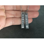 Collier HELIYA1 acier inoxydable argent médaille barre personnalisable cadeau saint valentin - MARJANE et Cie