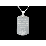 Collier KAMIL1 homme acier inoxydable argent pendentif gravure personnalisé mots - MARJANE et Cie