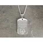 Collier KAMIL1 homme acier inoxydable argent médaille militaire personnalisable cadeau anniversaire - MARJANE et Cie