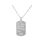 Collier KAMIL2 homme acier inoxydable argent médaille gravée personnalisable minimaliste - MARJANE et Cie