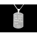Collier KAMIL2 homme acier inoxydable argent médaille gravée cadeau fête des pères - MARJANE et Cie