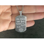 Collier KAMIL2 homme acier inoxydable argent médaille militaire personnalisée cadeau anniversaire - MARJANE et Cie