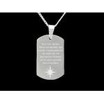Collier KAMIL3 homme acier inoxydable argent médaille militaire personnalisable cadeau anniversaire - MARJANE et Cie