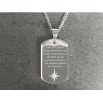 Collier KAMIL3 homme acier inoxydable argent médaille gravée cadeau fête des pères - MARJANE et Cie
