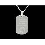 Collier KAMIL4 homme acier inoxydable argent médaille militaire personnalisable cadeau anniversaire - MARJANE et Cie