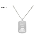 Collier DARIS2 homme acier inoxydable argent médaille militaire personnalisable cadeau anniversaire - MARJANE et Cie