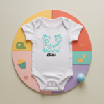 Body bébé personnalisé avec girafes complices en coton par flocage - MARJANE et Cie