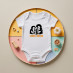 Body bébé personnalisé avec manchots joyeux en coton par flocage - MARJANE et Cie