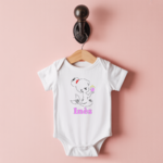 Body bébé personnalisable blanc avec prénom et sirène magique suspendu - MARJANE et Cie