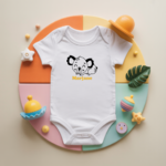 Body bébé personnalisé avec koala dormeur en coton par flocage - MARJANE et Cie