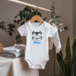 Body bébé personnalisable avec prénom et tigre endormi flocage sur cintre - MARJANE et Cie
